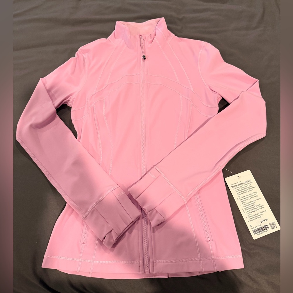 Pink Lululemon define jacket size 6